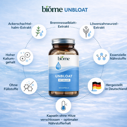 BIOME: UNBLOAT mit Kalium (60 Kapseln)